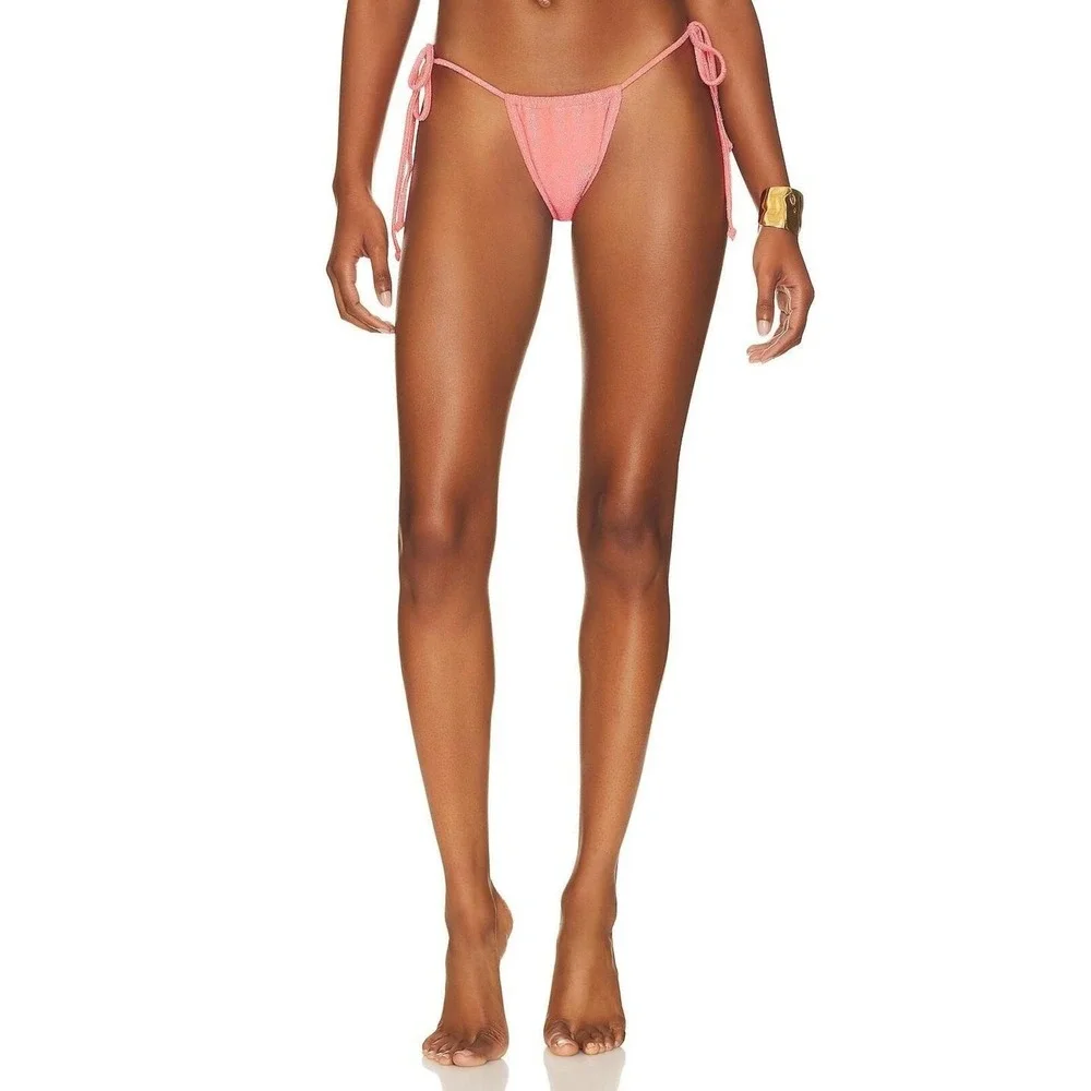 Good American NWT Sparkle Tiny Ties Bikini Bottom - Size 4/XL - MSRP $59